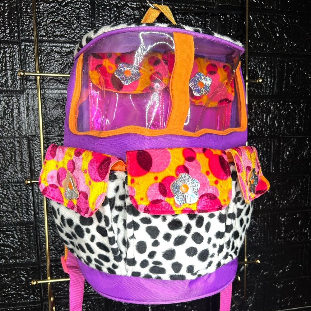 Vintage Groovy Girls Lot Furniture Backpack Y2K Bright Colorful